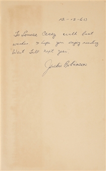 1960 Jackie Robinson Signed and Inscribed "Wait Till Next Year - The Story of Jackie Robinson" Book (JSA)